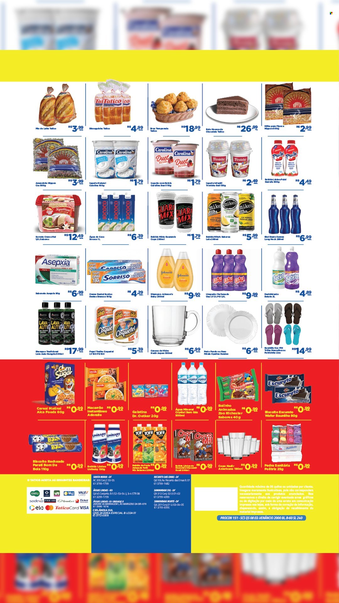 thumbnail - Folheto Supermercados Tatico - 16/05/2022 - 22/05/2022 - Produtos em promoção - bolinho, bolo, waffle, Dr. Oetker, cereais, macarrão, bebida, água mineral, água. Página 2.
