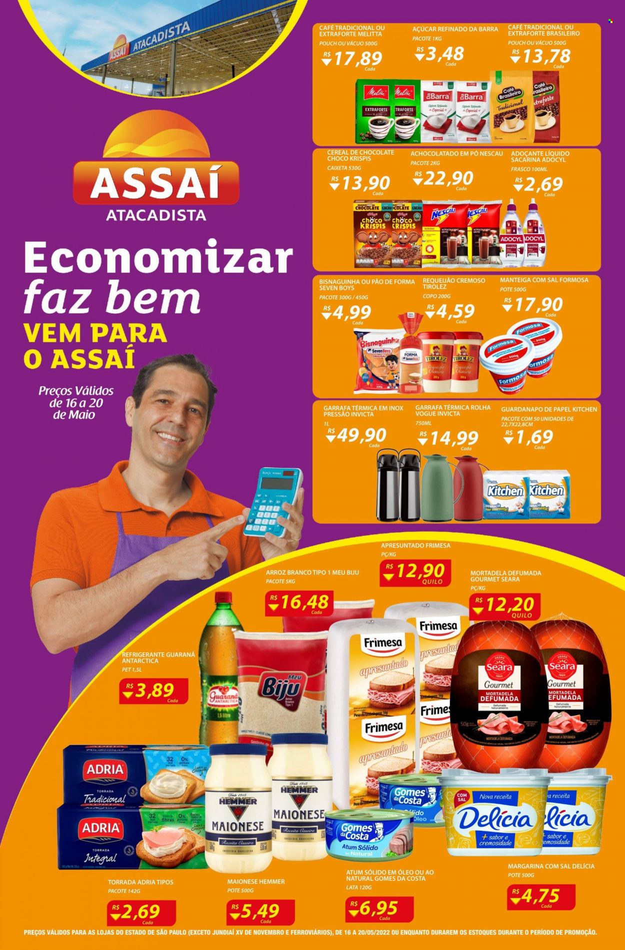 Folheto Assaí Atacadista - 16/05/2022 - 20/05/2022. Página 1