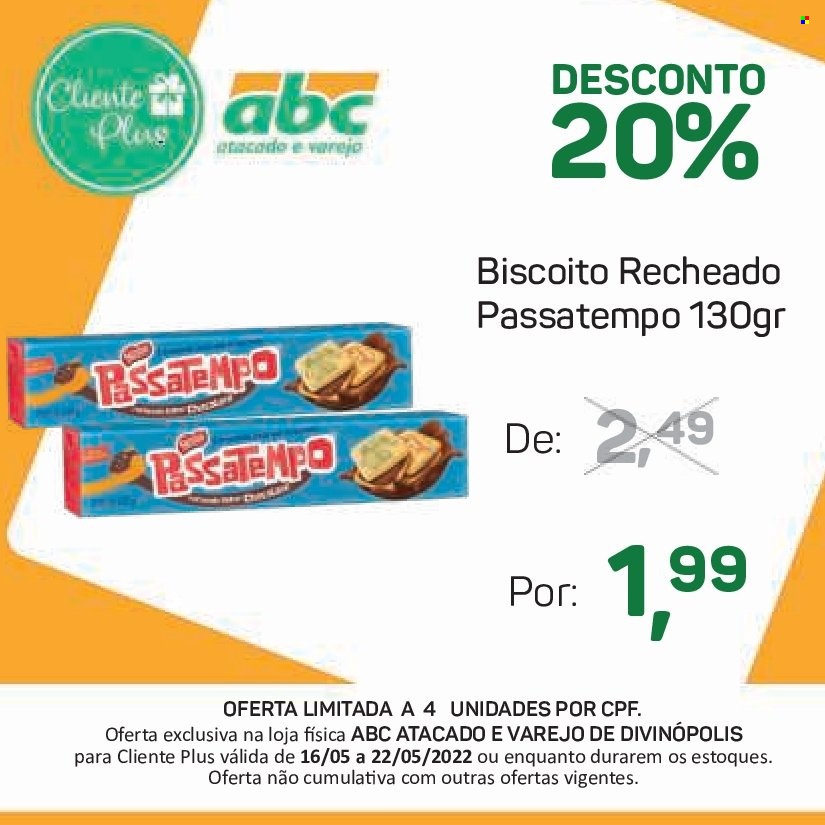 thumbnail - Folheto ABC Atacado e Varejo - 16/05/2022 - 22/05/2022 - Produtos em promoção - biscoito, biscoito recheado. Página 2.