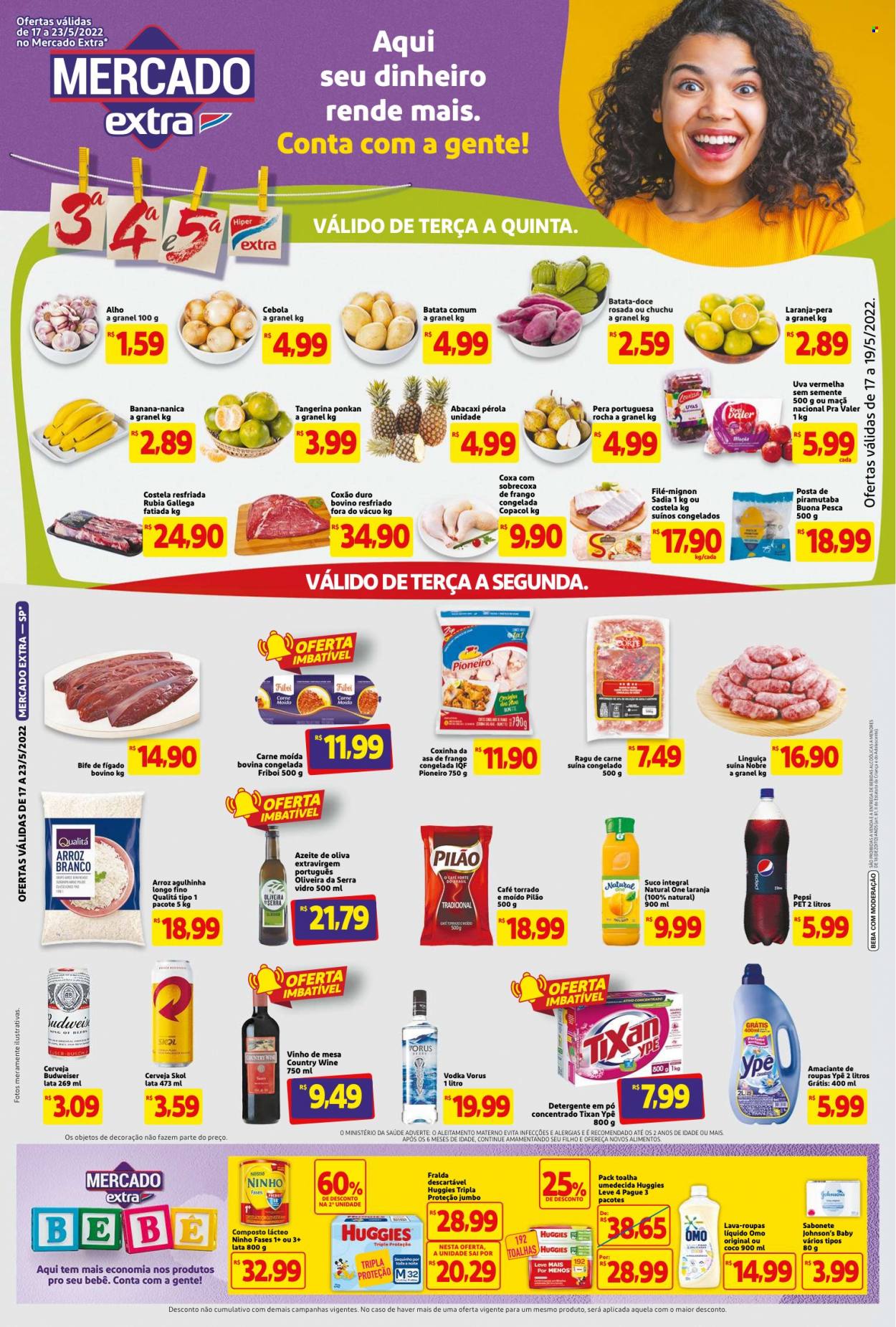 Folheto Mercado Extra - 17/05/2022 - 23/05/2022. Página 1