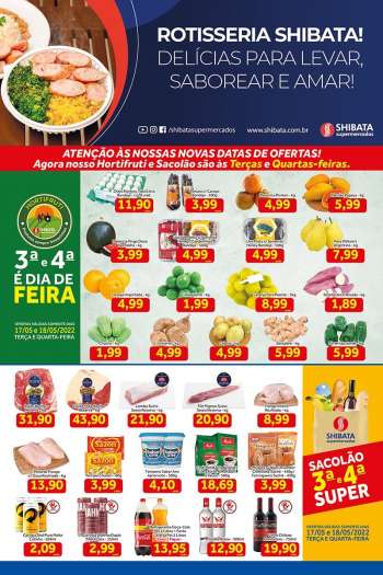 Folheto Shibata Supermercados - 17/05/2022 - 23/05/2022.
