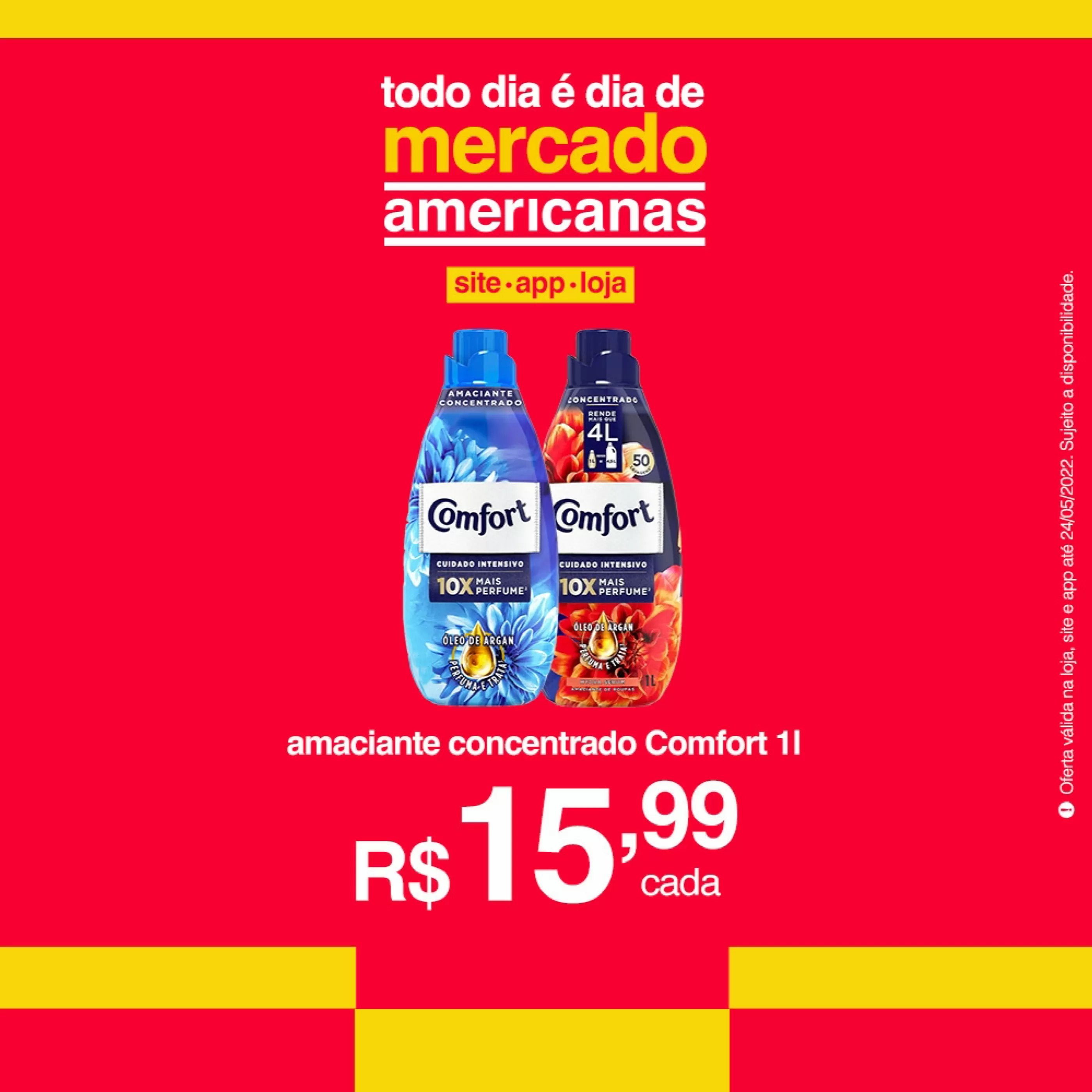 thumbnail - Folheto Lojas Americanas - 06/05/2022 - 24/05/2022 - Produtos em promoção - amaciante, Comfort, perfume. Página 3.