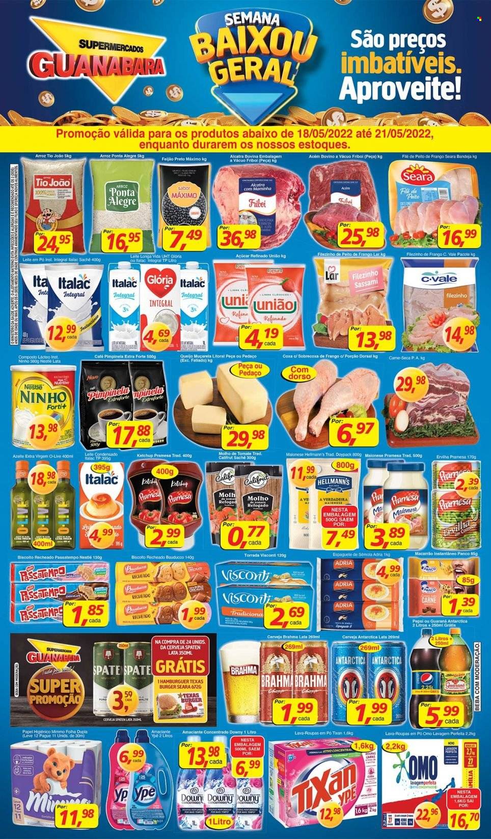 Folheto Supermercados Guanabara - 18/05/2022 - 21/05/2022. Página 1