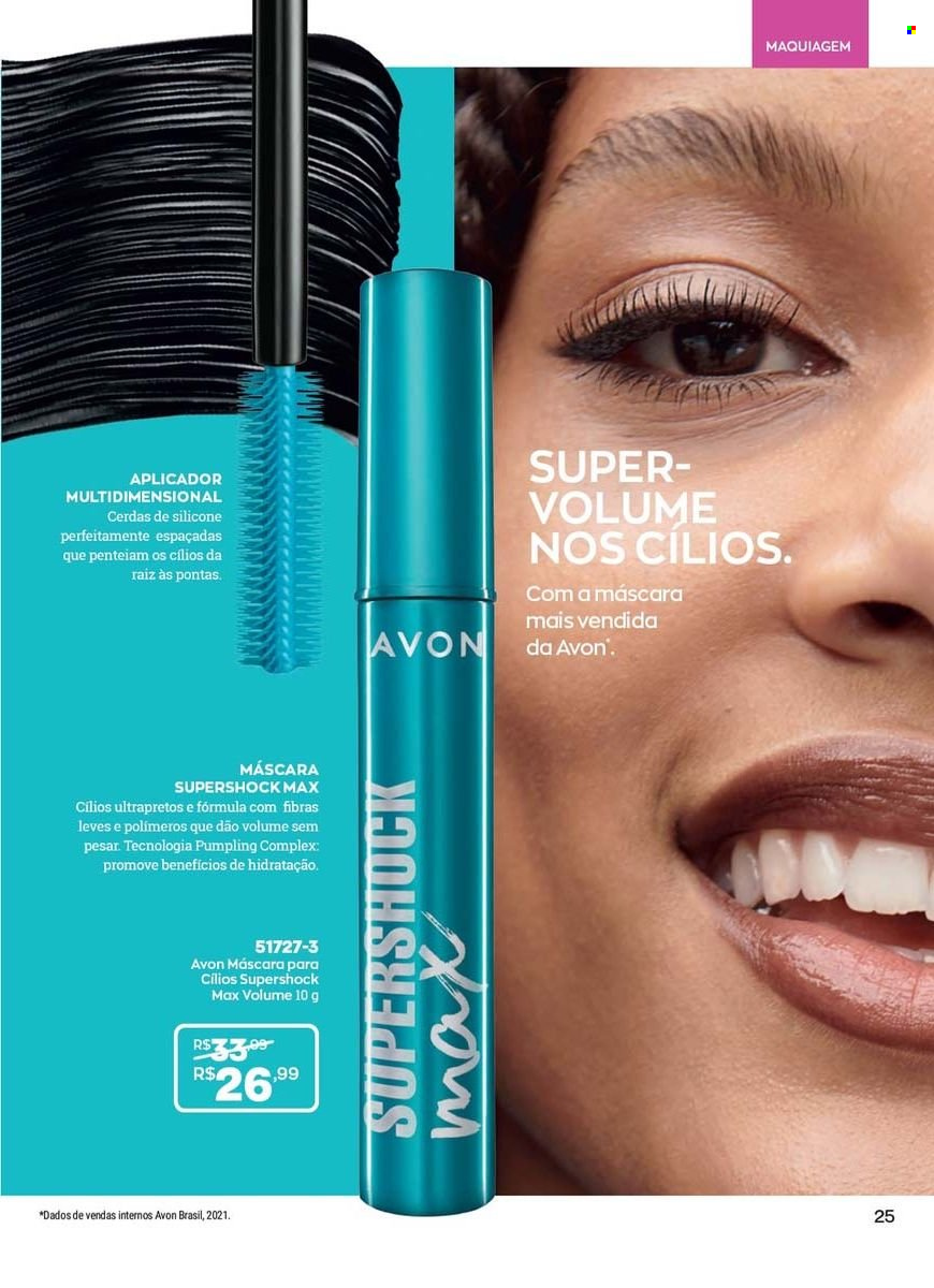 thumbnail - Folheto Avon - Produtos em promoção - Avon, máscara para cílios, maquiagem. Página 42.
