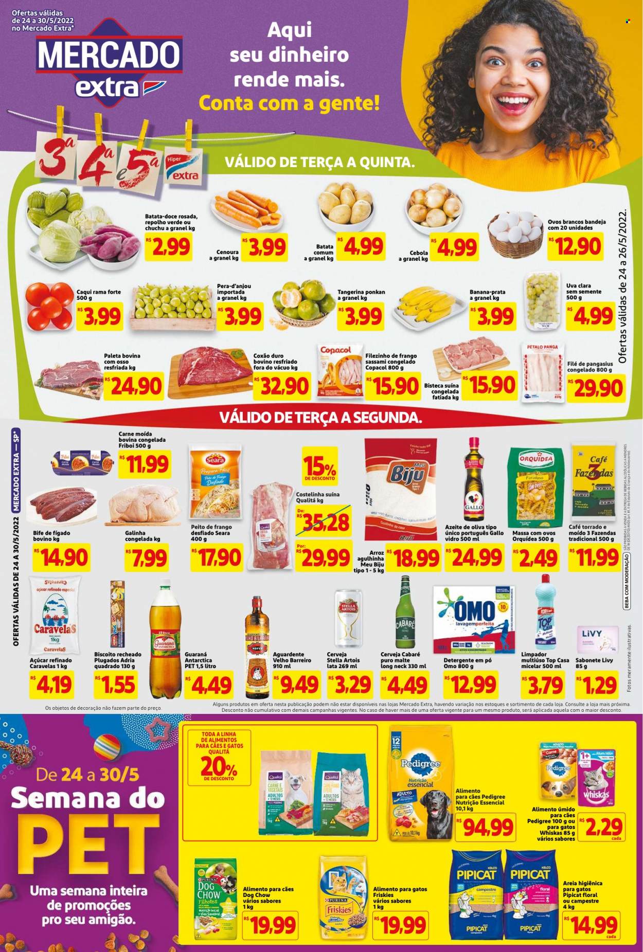 Folheto Mercado Extra - 24/05/2022 - 30/05/2022. Página 1