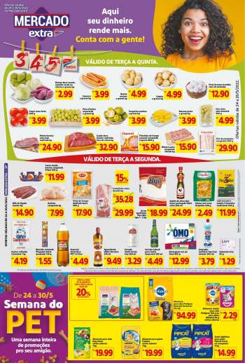 Folheto Mercado Extra - 24/05/2022 - 30/05/2022.