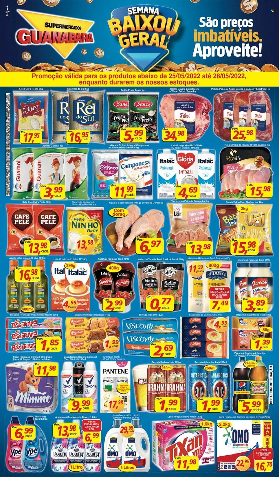 Folheto Supermercados Guanabara - 25/05/2022 - 28/05/2022. Página 1