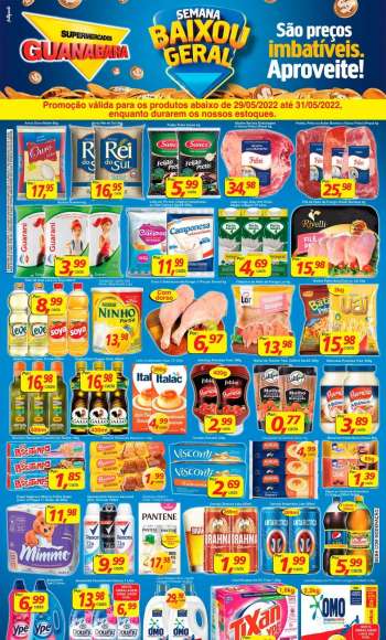 Folheto Supermercados Guanabara - 29/05/2022 - 31/05/2022.