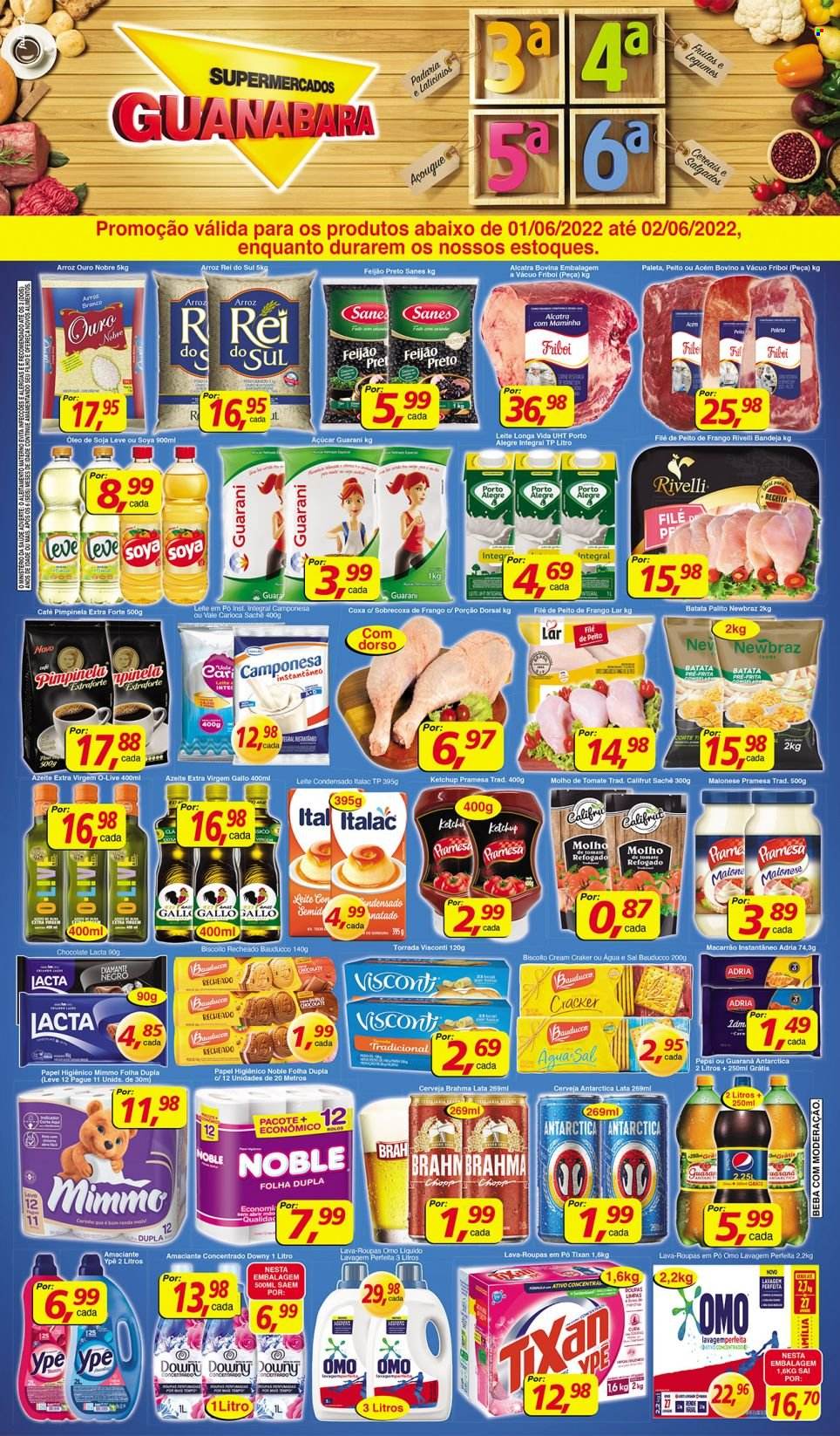 Folheto Supermercados Guanabara - 01/06/2022 - 02/06/2022. Página 1