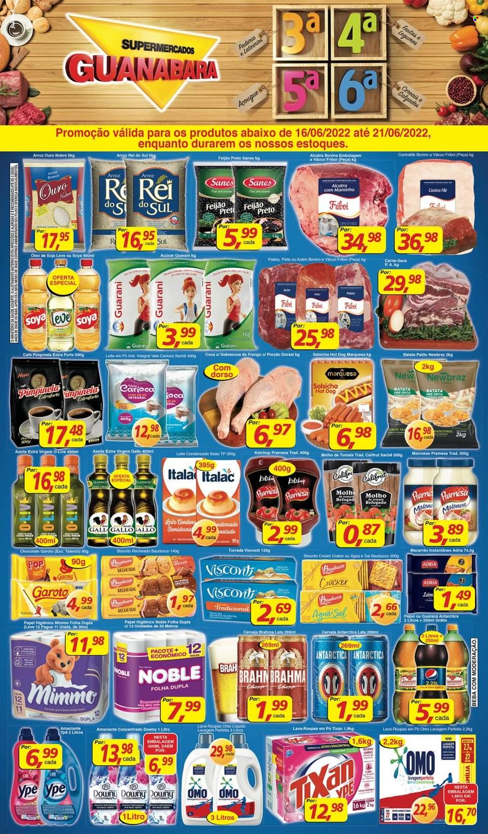 Folheto Supermercados Guanabara - 16/06/2022 - 21/06/2022. Página 1