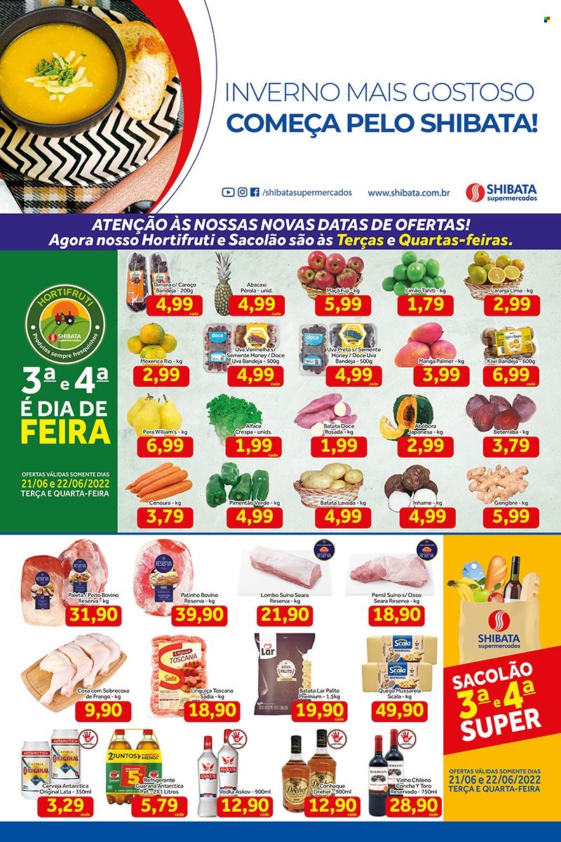 Folheto Shibata Supermercados - 21/06/2022 - 27/06/2022. Página 1