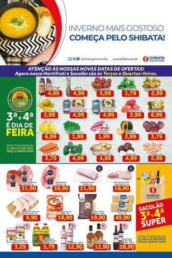 Folheto Shibata Supermercados - 21/06/2022 - 27/06/2022.