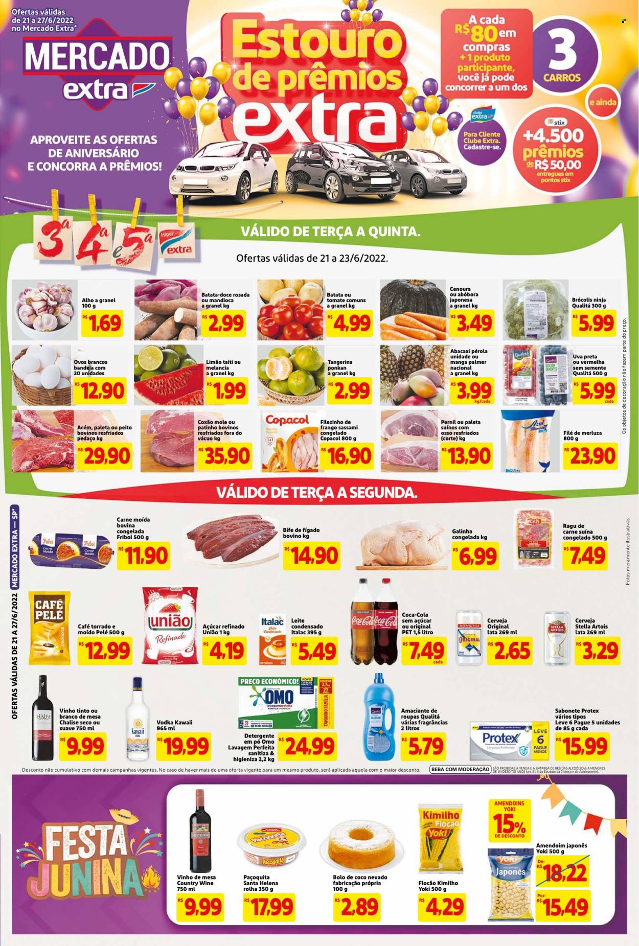 Folheto Mercado Extra - 21/06/2022 - 27/06/2022. Página 1