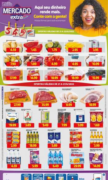 Folheto Mercado Extra - 21/06/2022 - 27/06/2022.