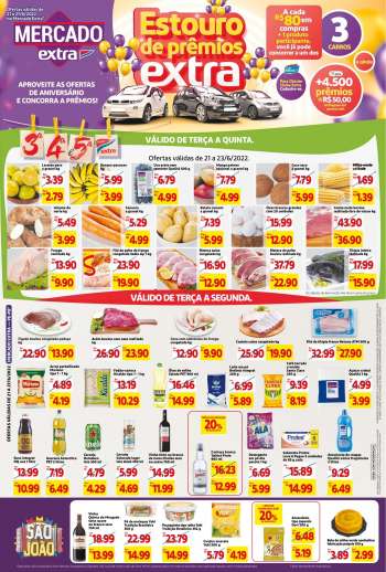 Folheto Mercado Extra - 21/06/2022 - 27/06/2022.