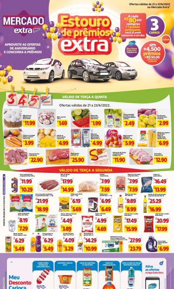Folheto Mercado Extra - 21/06/2022 - 27/06/2022.