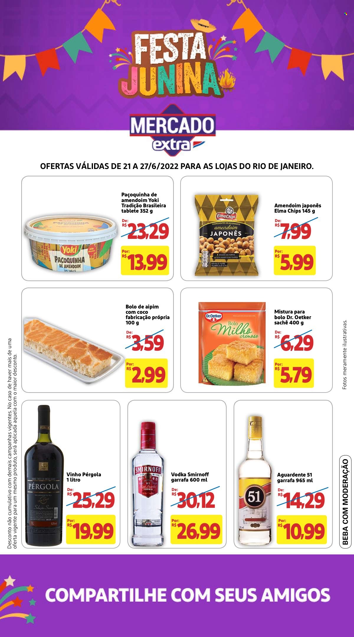 Folheto Mercado Extra - 21/06/2022 - 27/06/2022. Página 1