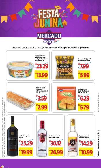 Folheto Mercado Extra - 21/06/2022 - 27/06/2022.