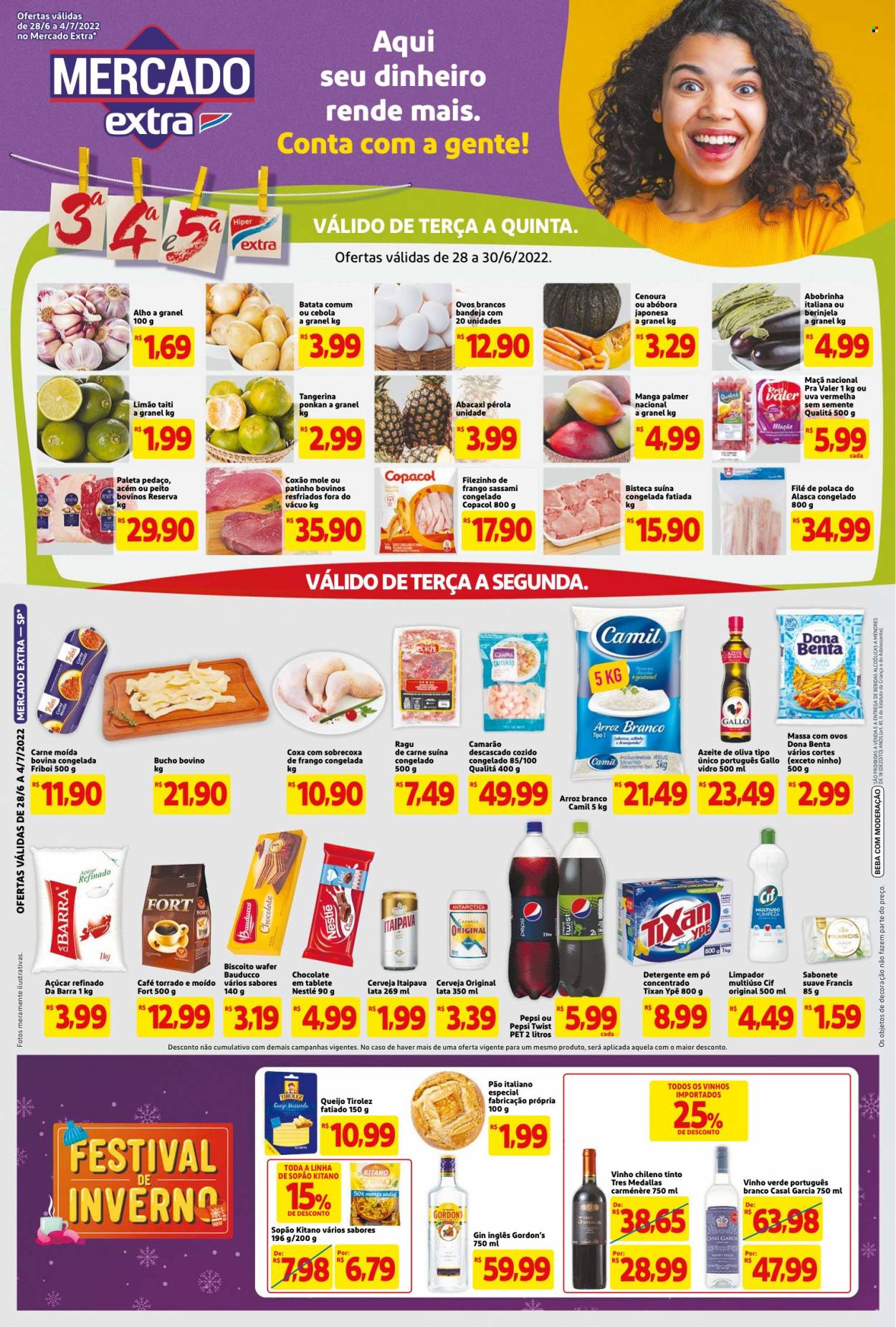 Folheto Mercado Extra - 28/06/2022 - 04/07/2022. Página 1