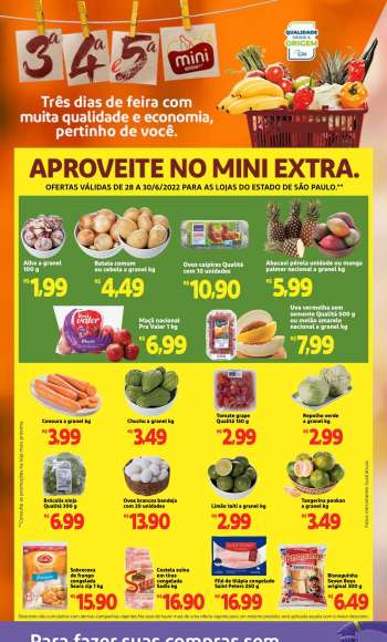 Folheto Mini Extra - 28/06/2022 - 30/06/2022.