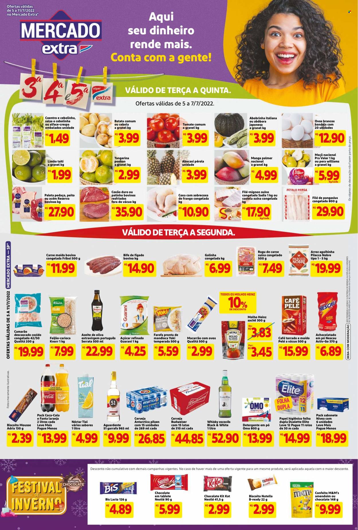 Folheto Mercado Extra - 05/07/2022 - 11/07/2022. Página 1