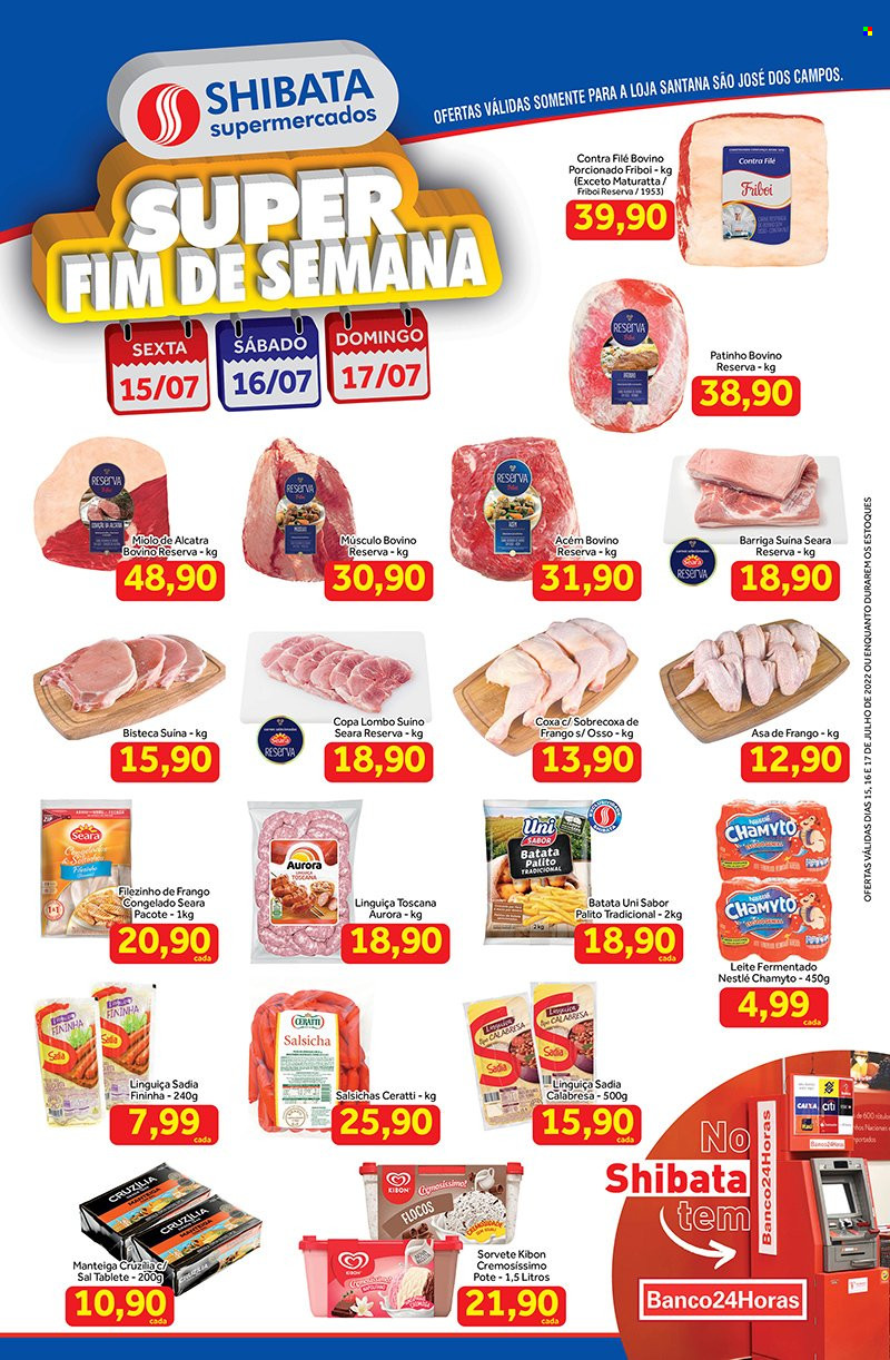 Folheto Shibata Supermercados - 15/07/2022 - 17/07/2022. Página 1