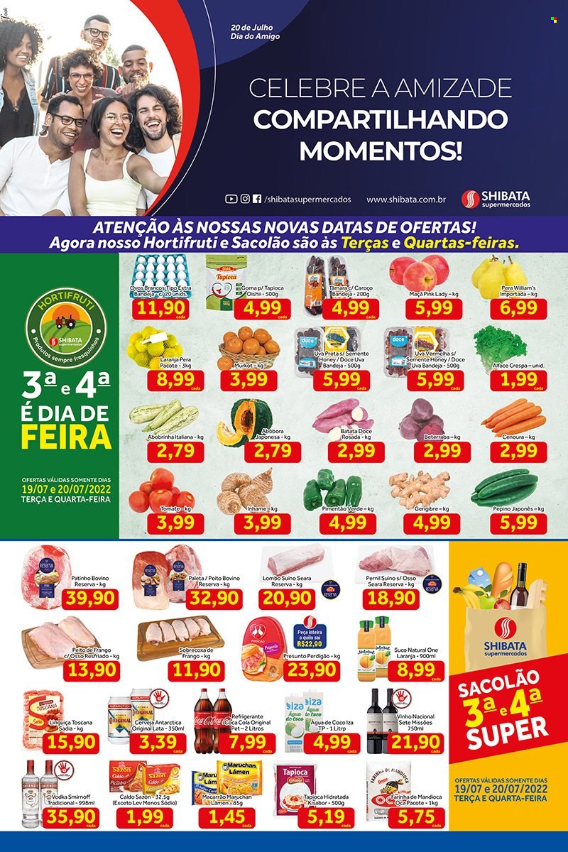 Folheto Shibata Supermercados - 19/07/2022 - 25/07/2022. Página 1