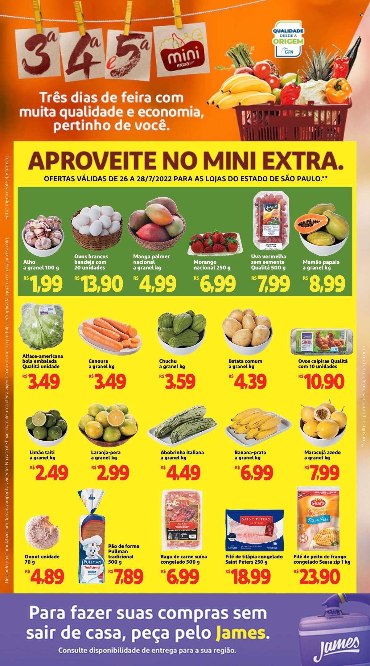 Folheto Mini Extra - 26/07/2022 - 28/07/2022. Página 1