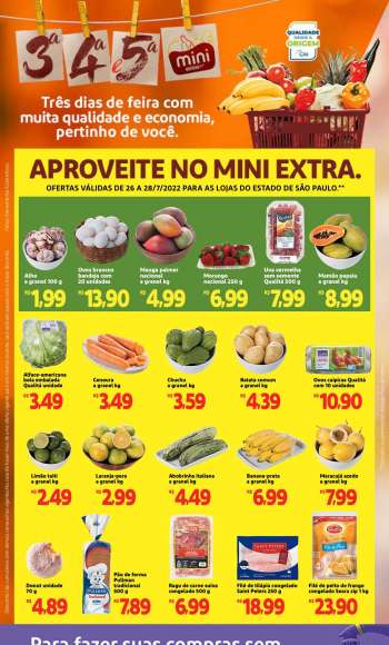 Folheto Mini Extra - 26/07/2022 - 28/07/2022.