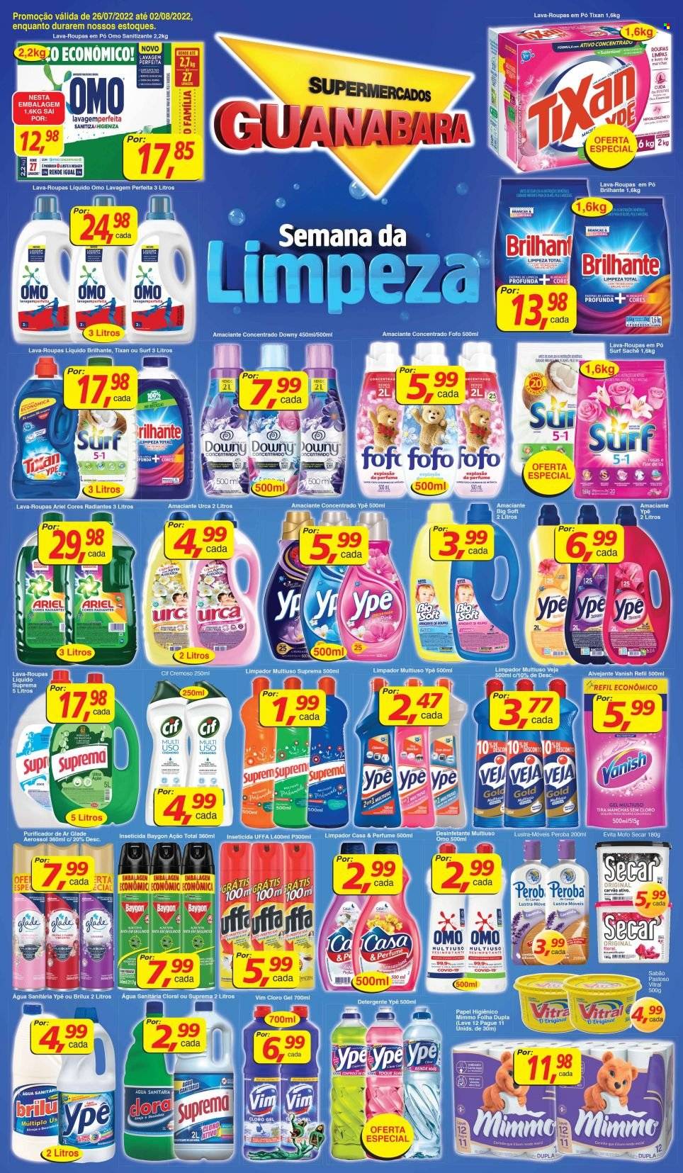 Folheto Supermercados Guanabara - 26/07/2022 - 02/08/2022. Página 1