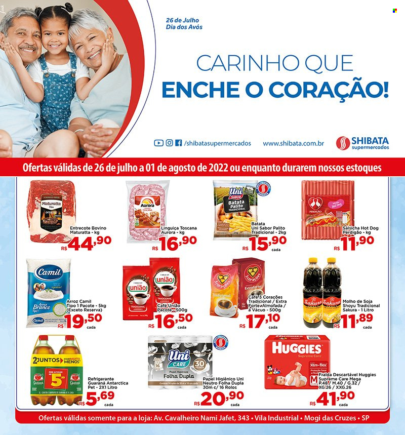 Folheto Shibata Supermercados - 26/07/2022 - 01/08/2022. Página 1