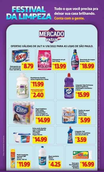 Folheto Mercado Extra - 26/07/2022 - 01/08/2022.
