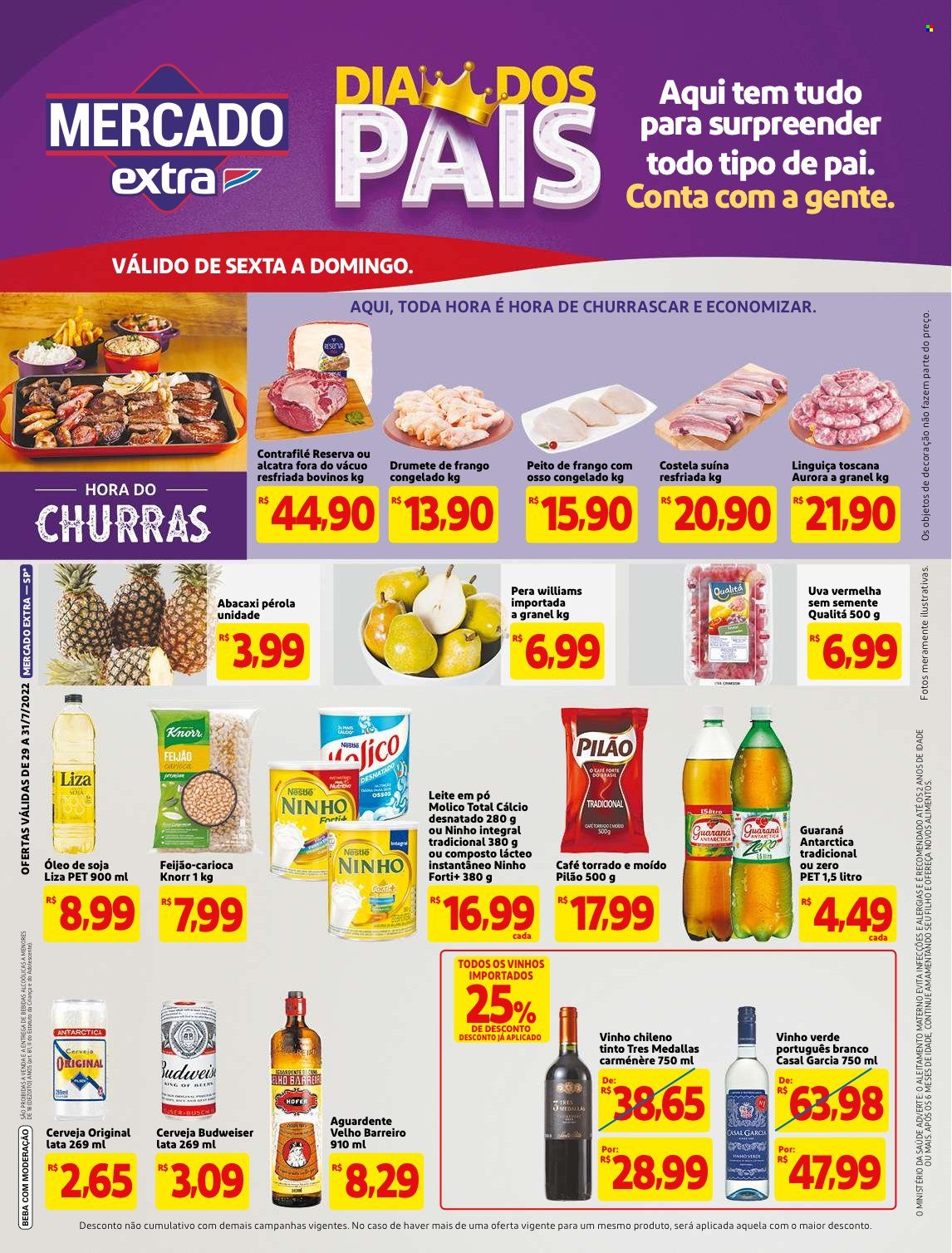 Folheto Mercado Extra - 29/07/2022 - 31/07/2022. Página 1