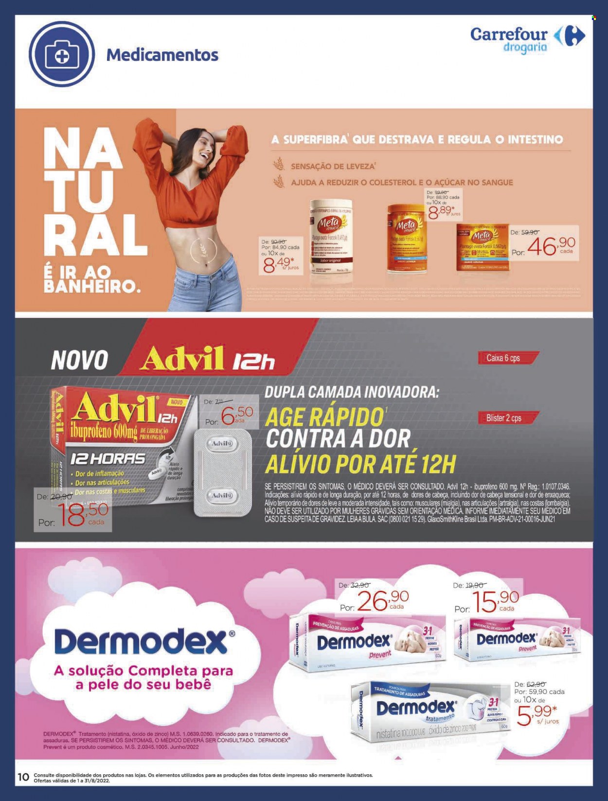 Folheto Carrefour Drogaria - 01/08/2022 - 31/08/2022. Página 10