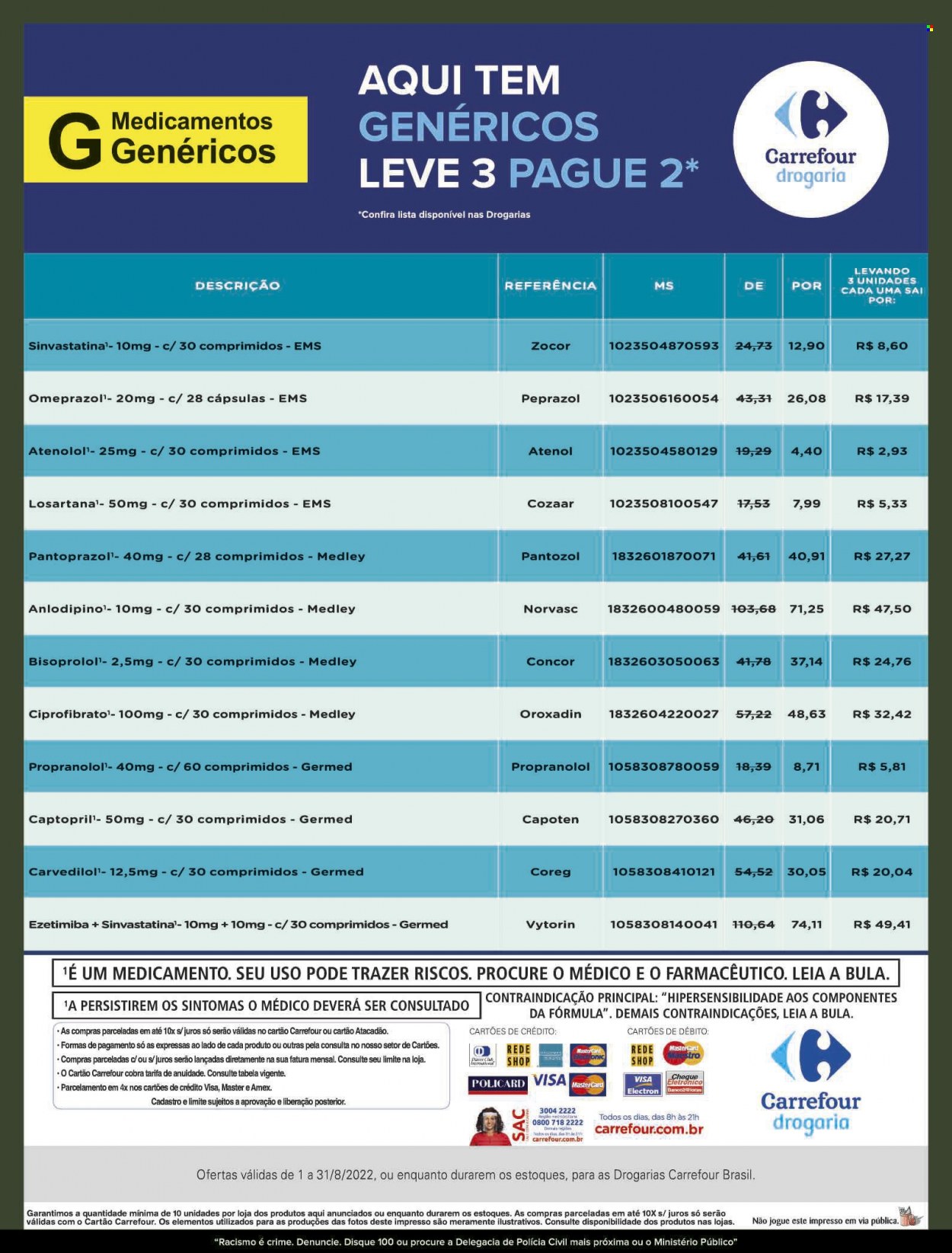 Folheto Carrefour Drogaria - 01/08/2022 - 31/08/2022. Página 15