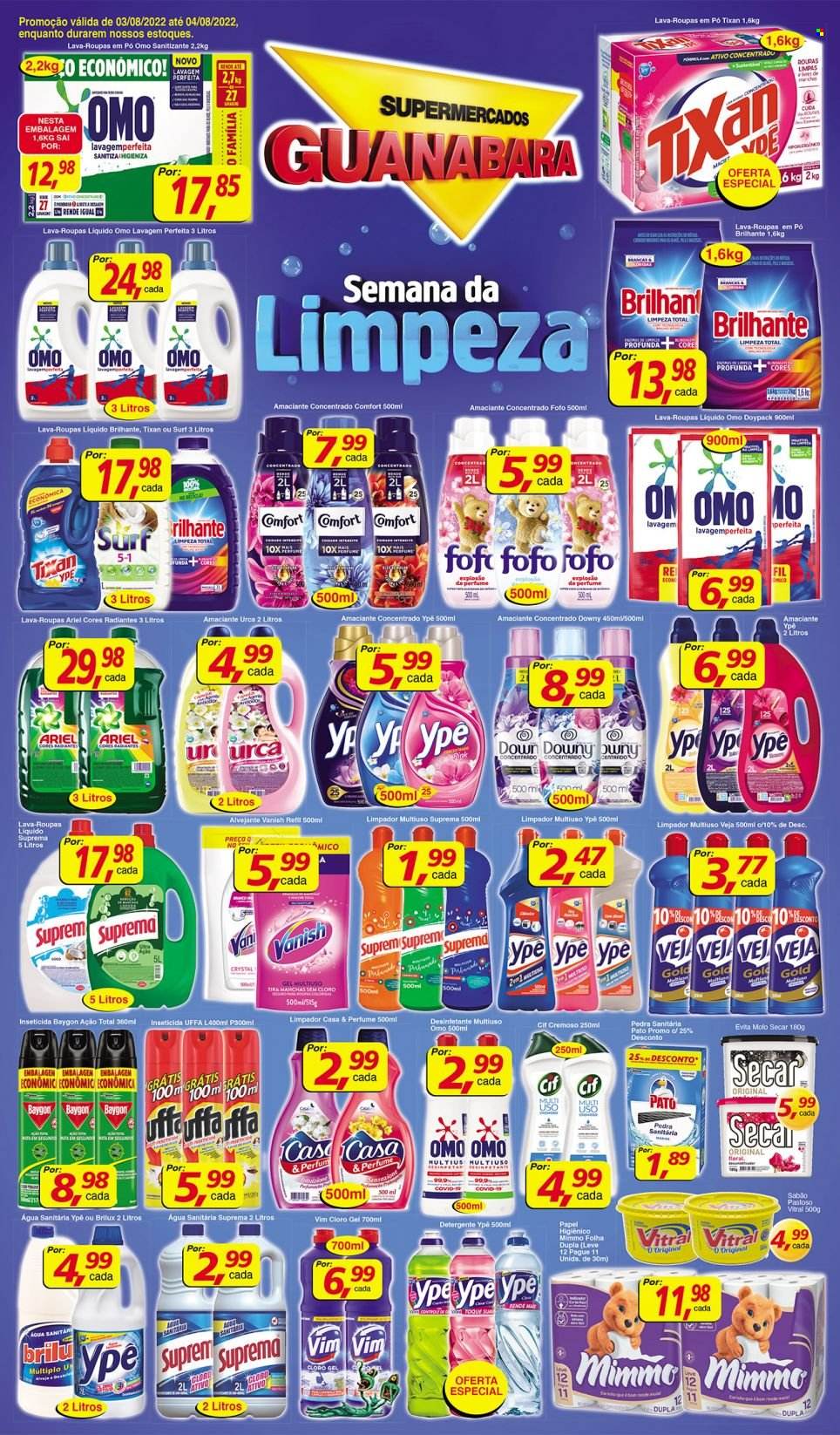 Folheto Supermercados Guanabara - 03/08/2022 - 04/08/2022. Página 1