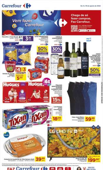 Folheto Carrefour Hiper - 04/08/2022 - 15/08/2022.