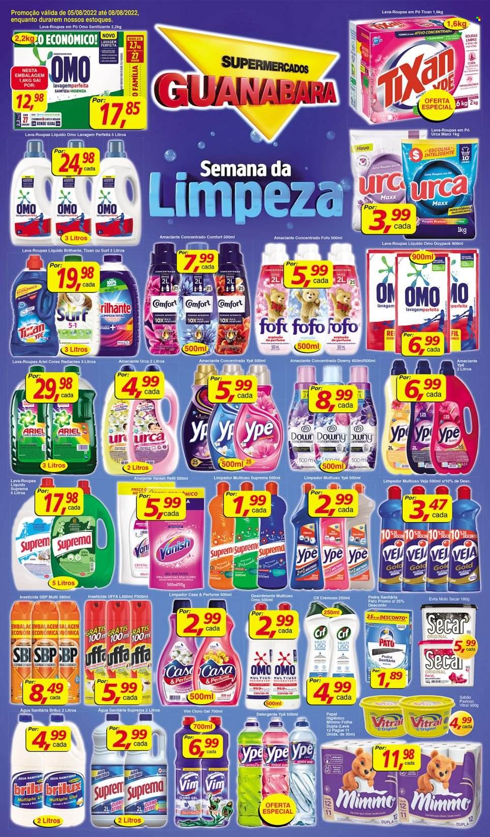 Folheto Supermercados Guanabara - 05/08/2022 - 08/08/2022. Página 1
