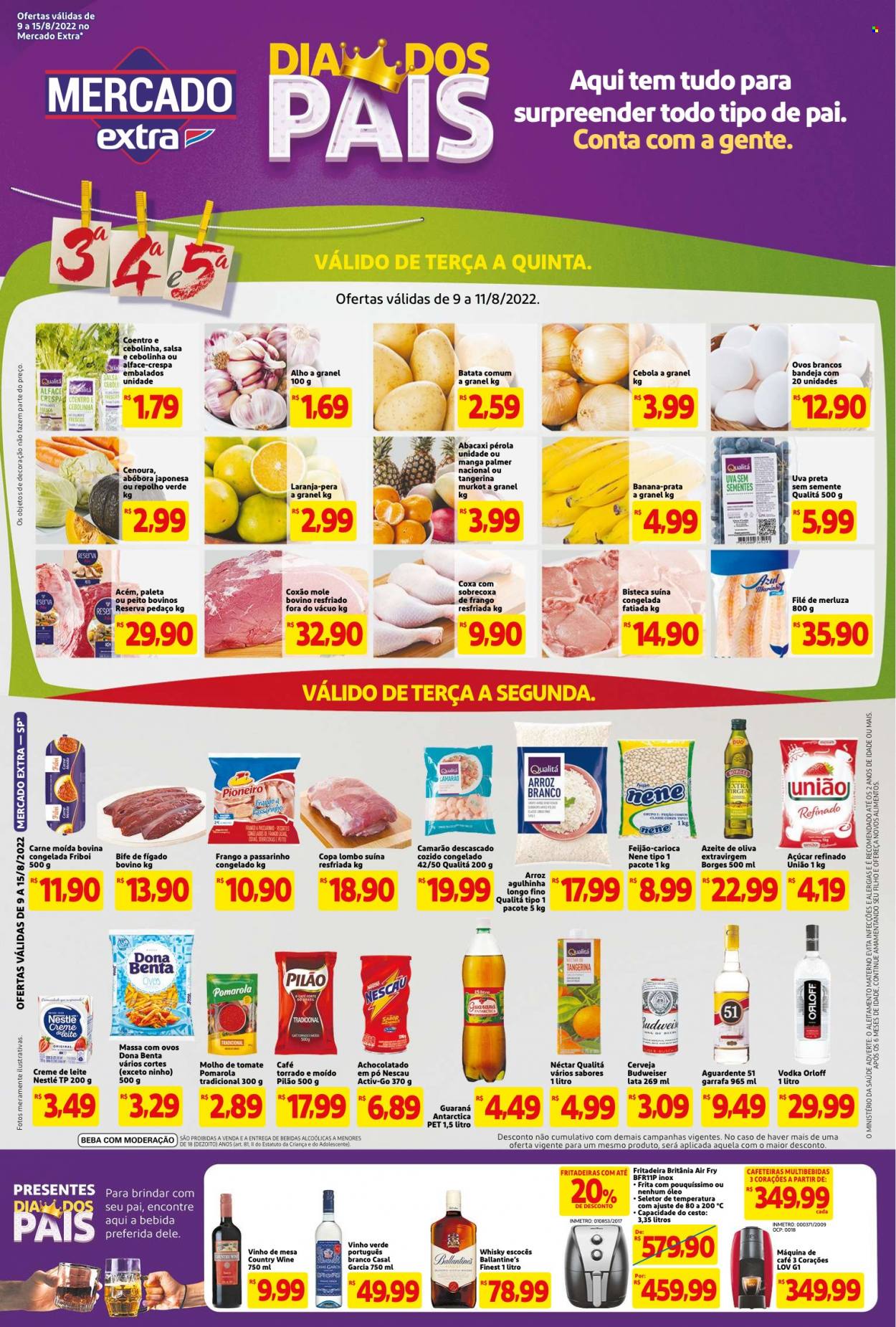Folheto Mercado Extra - 09/08/2022 - 15/08/2022. Página 1