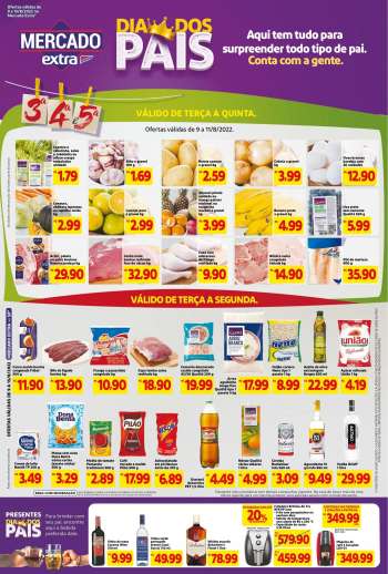 Folheto Mercado Extra - 09/08/2022 - 15/08/2022.