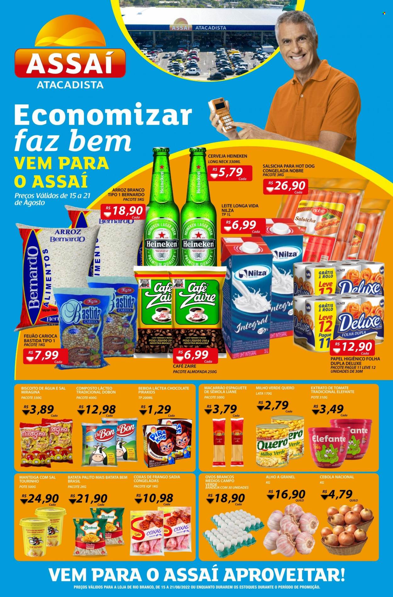 Folheto Assaí Atacadista - 15/08/2022 - 21/08/2022. Página 1