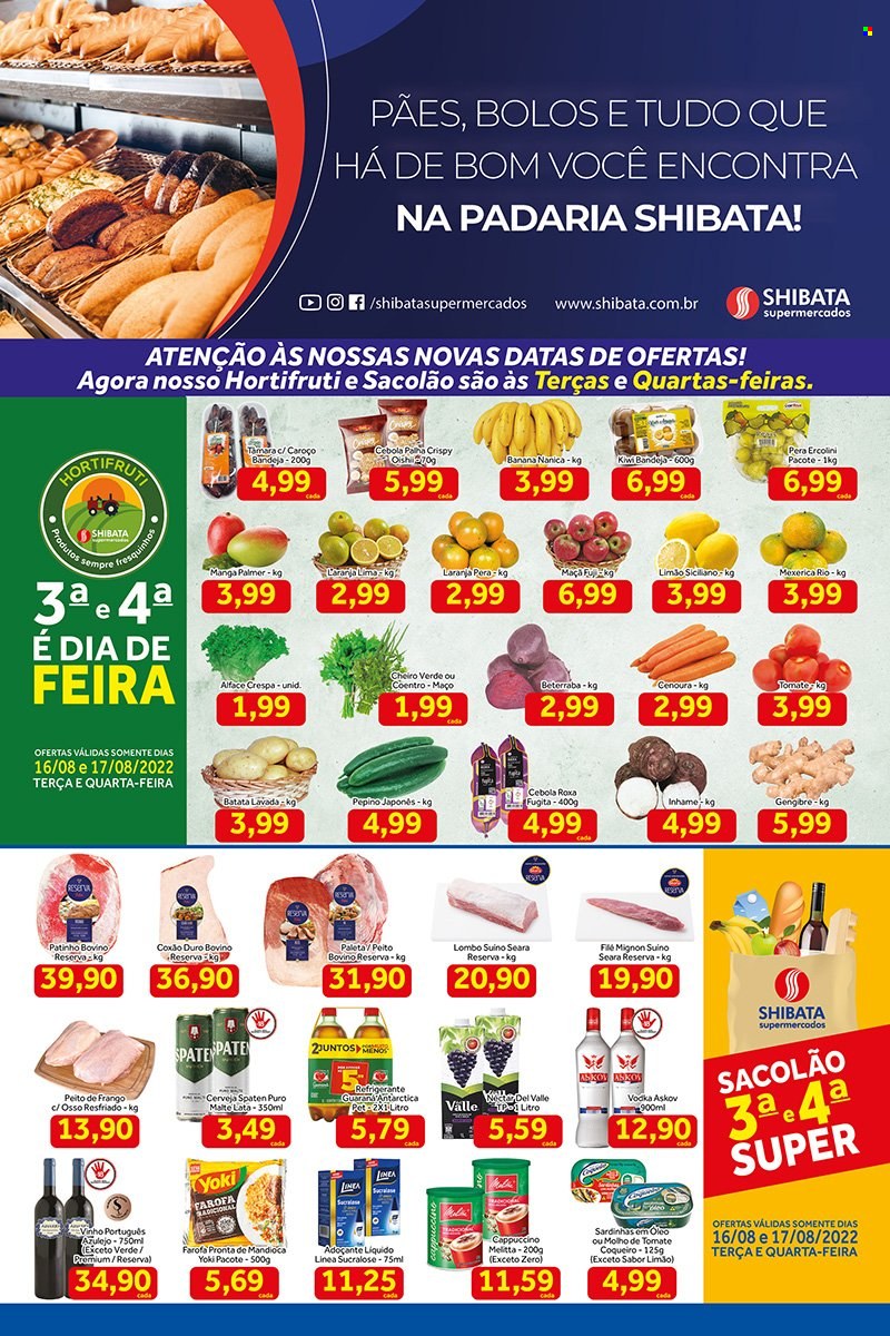 Folheto Shibata Supermercados - 16/08/2022 - 22/08/2022. Página 1