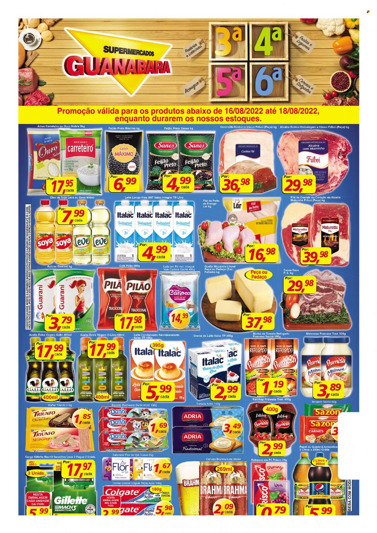 Folheto Supermercados Guanabara - 16/08/2022 - 18/08/2022. Página 1