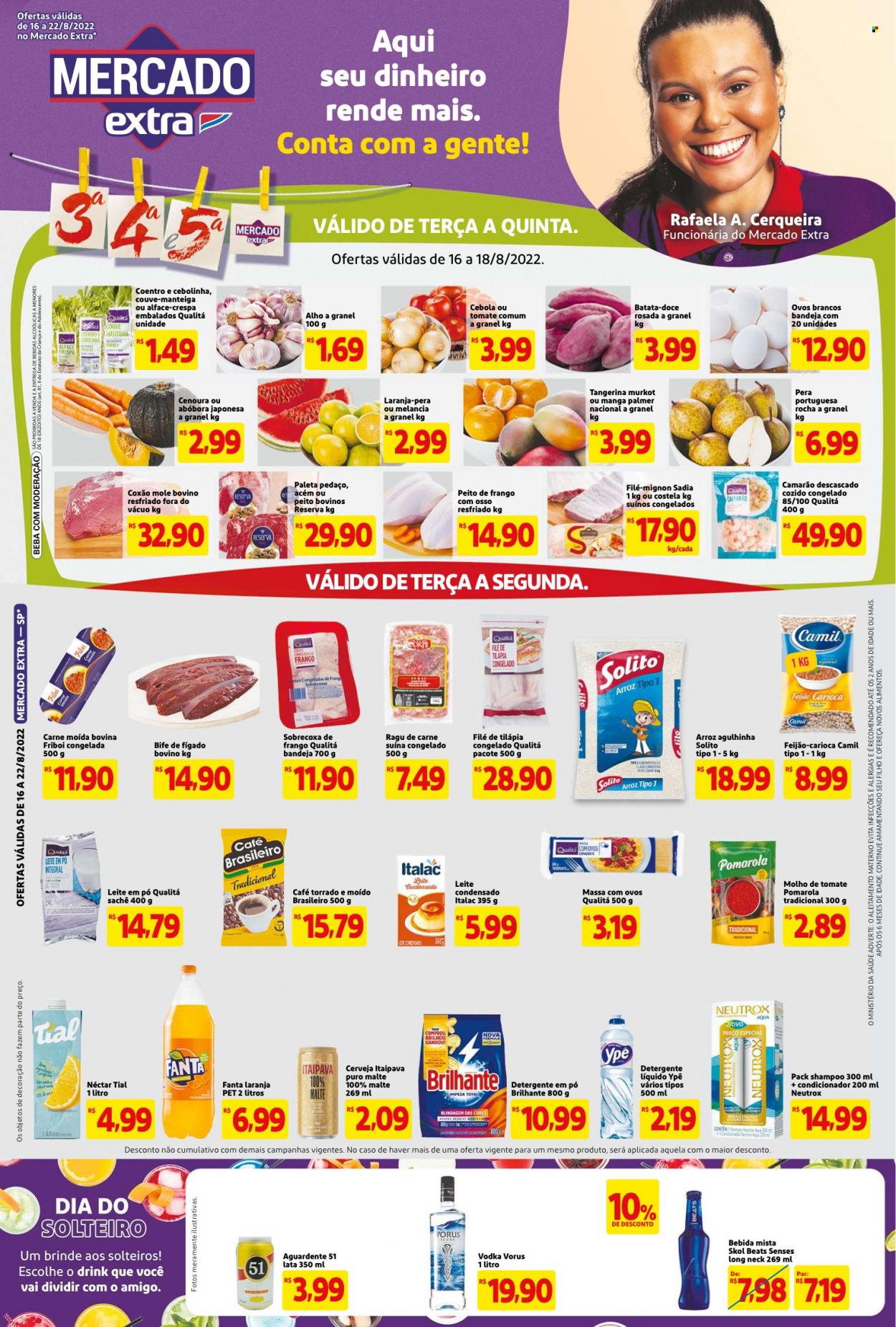 Folheto Mercado Extra - 16/08/2022 - 22/08/2022. Página 1