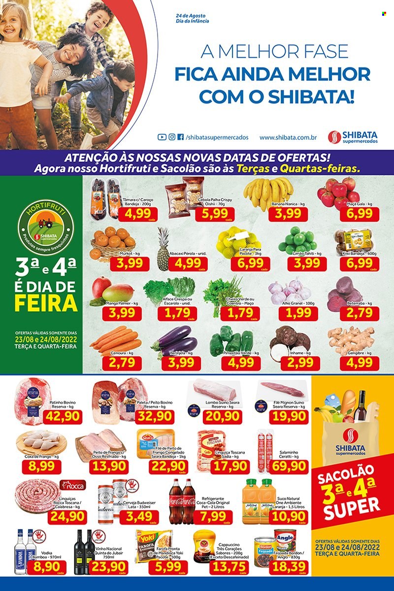 Folheto Shibata Supermercados - 23/08/2022 - 29/08/2022. Página 1