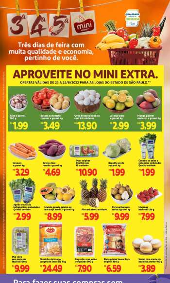 Folheto Mini Extra - 23/08/2022 - 25/08/2022.