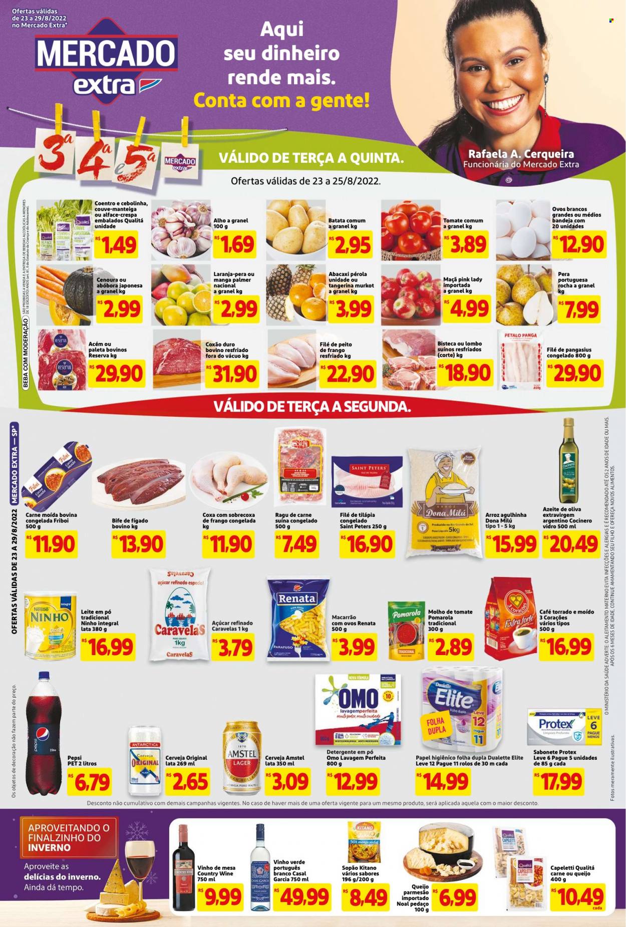 Folheto Mercado Extra - 23/08/2022 - 29/08/2022. Página 1