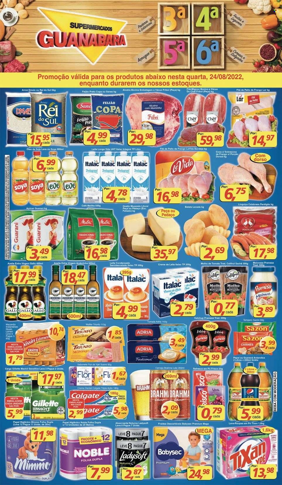 Folheto Supermercados Guanabara - 24/08/2022 - 24/08/2022. Página 1