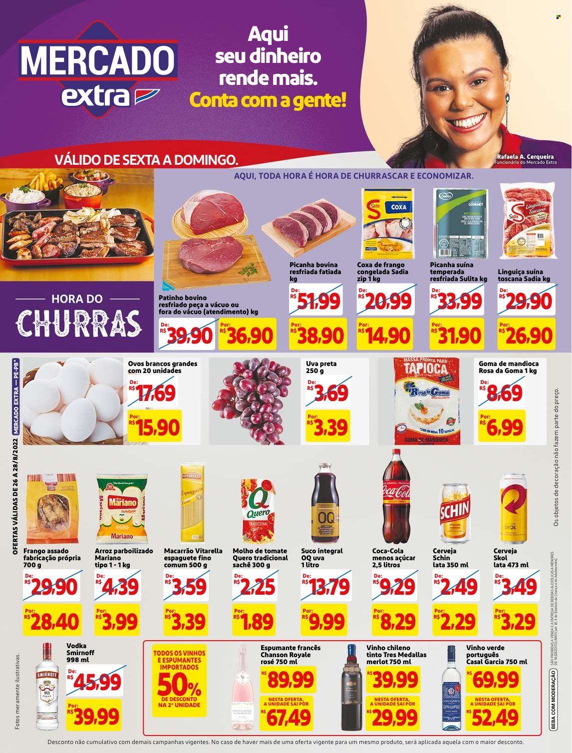 Folheto Mercado Extra - 26/08/2022 - 28/08/2022. Página 1