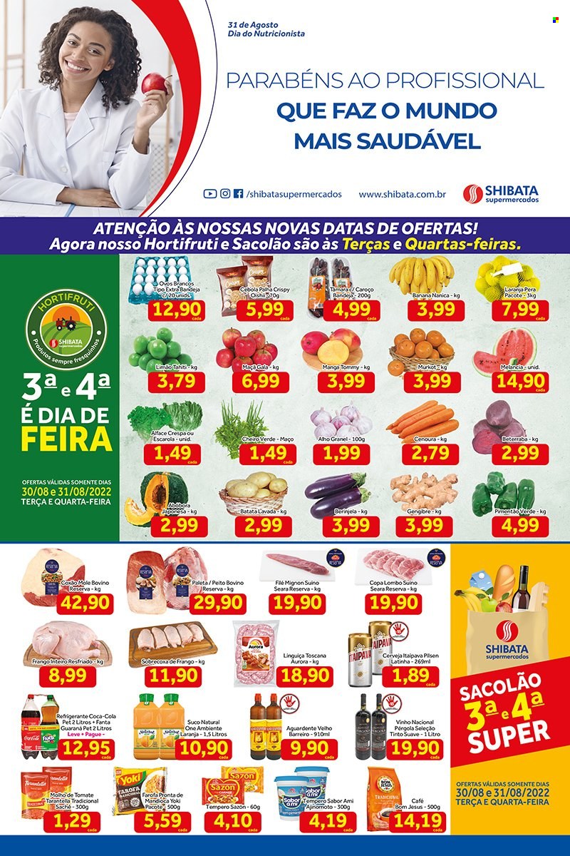 Folheto Shibata Supermercados - 30/08/2022 - 05/09/2022. Página 1